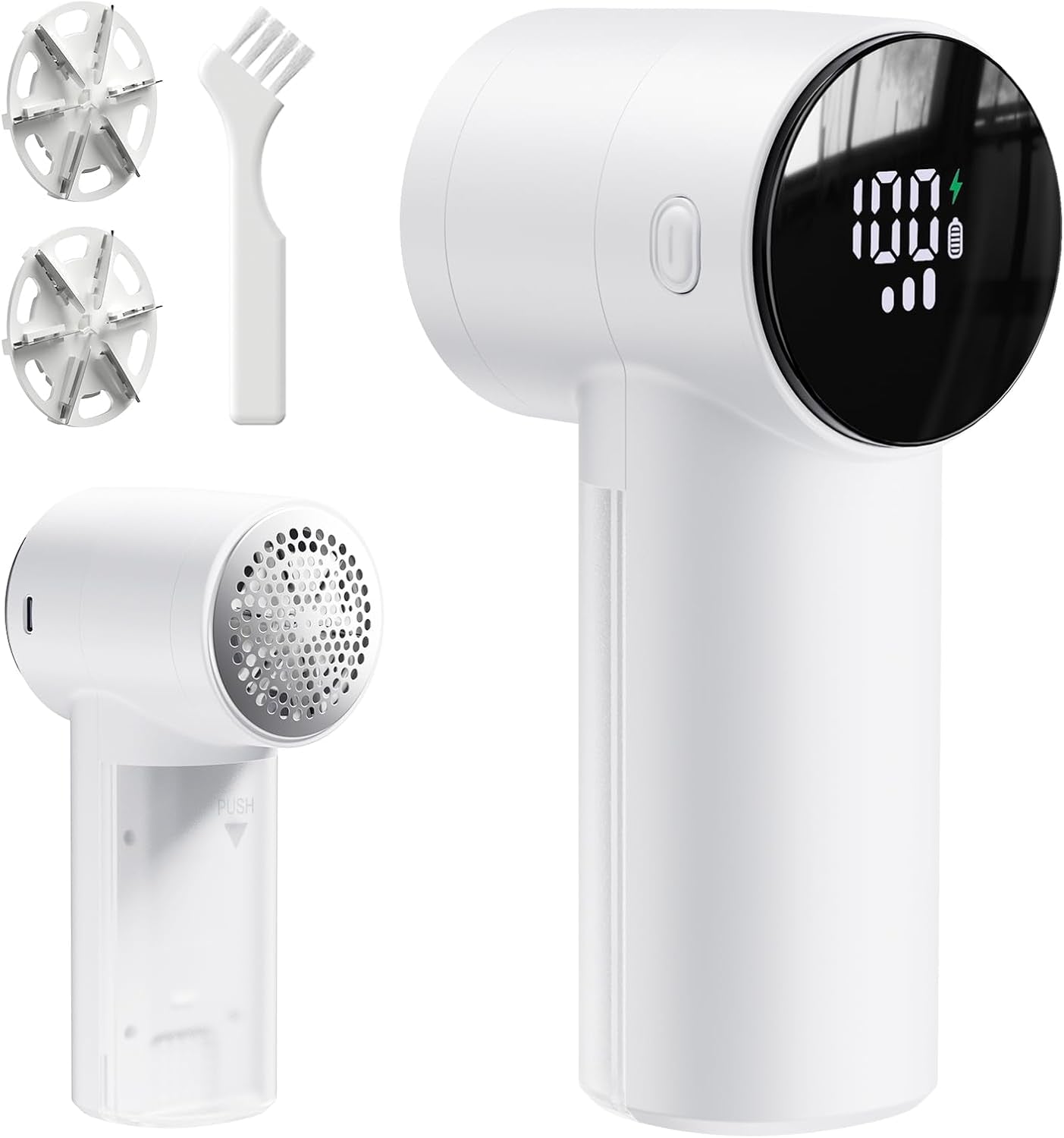 Rechargeable Fabric Shaver Electric Lint Remover Lint Shaver with Digital Displ