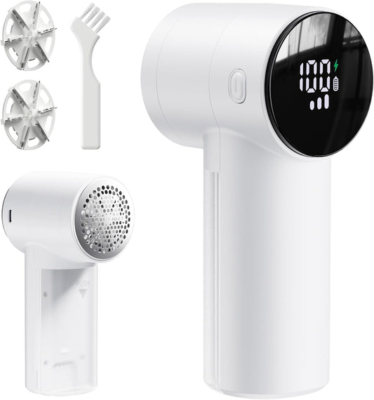 Rechargeable Fabric Shaver Electric Lint Remover Lint Shaver with Digital Displ