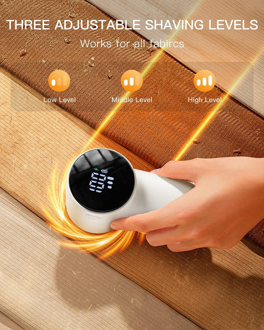 Rechargeable Fabric Shaver Electric Lint Remover Lint Shaver with Digital Displ